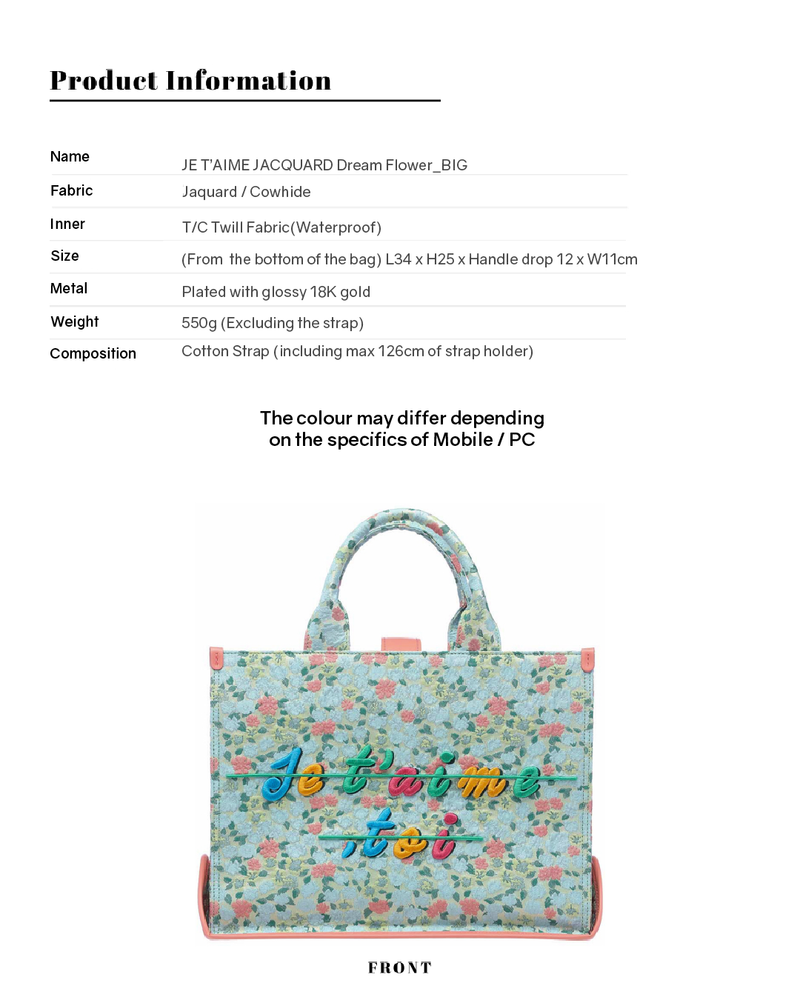 OUIOUI SS2022 Je T'aime Dream Flower Bag (2 Sizes)